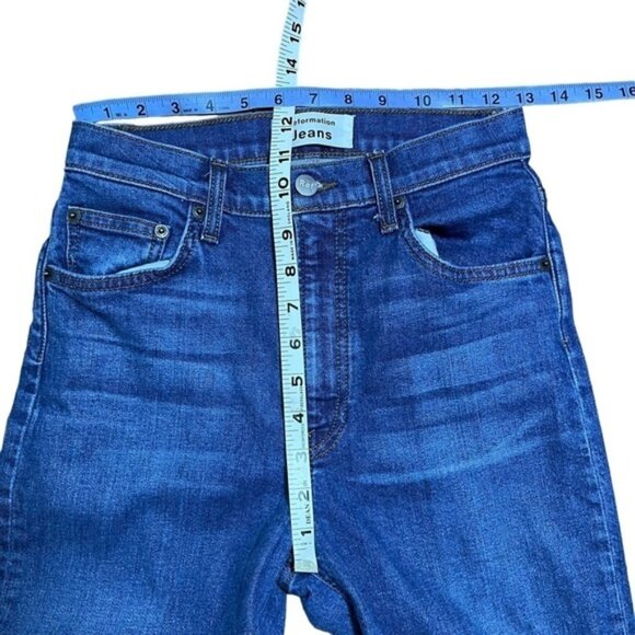 Reformation High Rise Skinny  Cropped Jeans Geneva Wash Women Size 27 - Picture 4 of 10